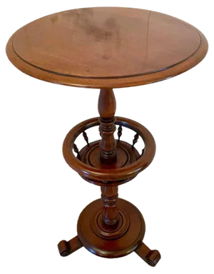 Antique Victorian Mahogany Circular Lamp Table