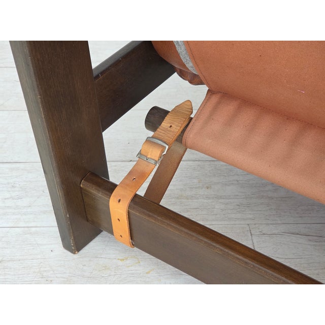 Vintage Scandinavian Lounge Chair in Furniture Leather, 1970s For Sale - Image 15 of 18