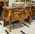 French Grand French Louis XV Bombe Commode With Marble Top, Floral Marquetry & Gilt Bronze Ormolu For Sale - Image 3 of 3