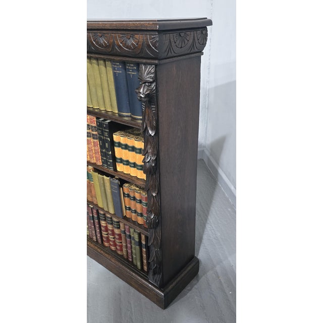 Adjustable Oak Open Library Bookcase, 1880s For Sale - Image 3 of 10