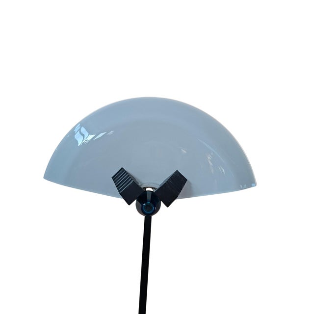 Vintage Industrial Iron and Murano Glass Floor Lamp, 1975 For Sale - Image 9 of 16