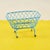 1960s Vintage Blue Basket, 1960s For Sale - Image 5 of 5