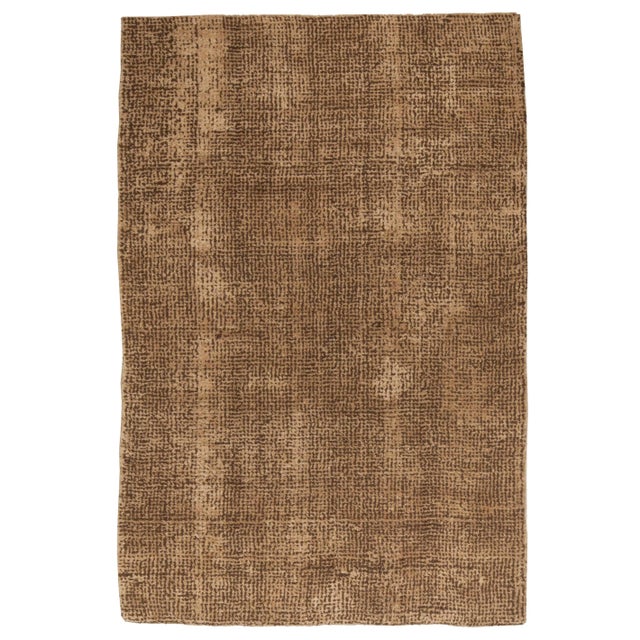 Modern Asbury Cocoa Hand Knotted Wool Rug by Doris Leslie Blau For Sale