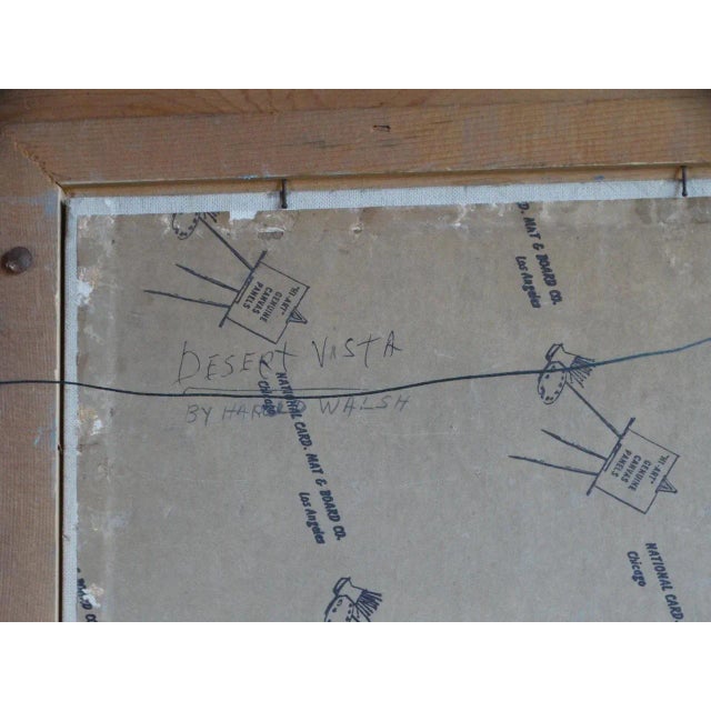 Mid 20th Century Mid 20th Century Harold Walsh - Desert Landscape - Oil on Board For Sale - Image 5 of 7