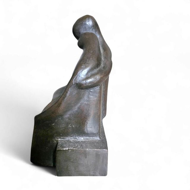 Metal Bronze Figurine by HK For Sale - Image 7 of 10