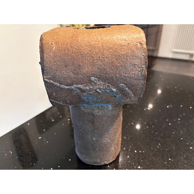 Black Brutalist Vase from Gisbert & Barbara Haberland, Berlin, 1960 For Sale - Image 8 of 12