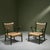 Modern Green Lacquered Chestnut and Papercord I due forni Firenze Armchairs, Italy, Set of 2 For Sale - Image 3 of 10