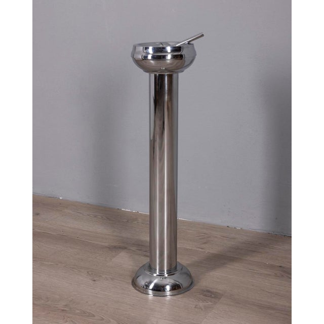 Vintage Floor Ashtray in Chrome Metal, Italy, 1970s For Sale - Image 3 of 11