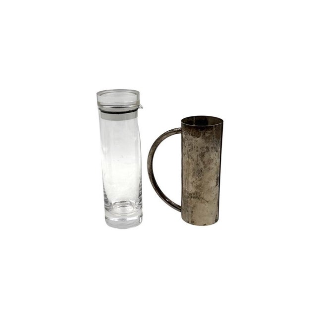 Modern Silver-Plated and Glass Mod. Oilvine Cruet from Lino Sabattini, Italy, 1970s For Sale - Image 12 of 13