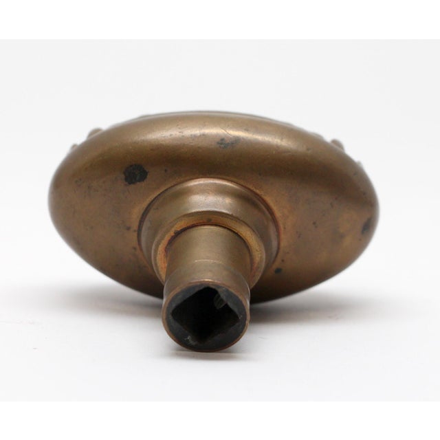 Antique 1900s Louis XV Bronze Oval Entry Door Knob For Sale - Image 4 of 4