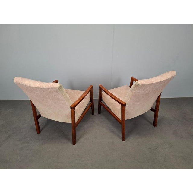 Pink Mid-Century Modern Lounge Chairs, Czechoslovakia, 1970s, Set of 2 For Sale - Image 8 of 18
