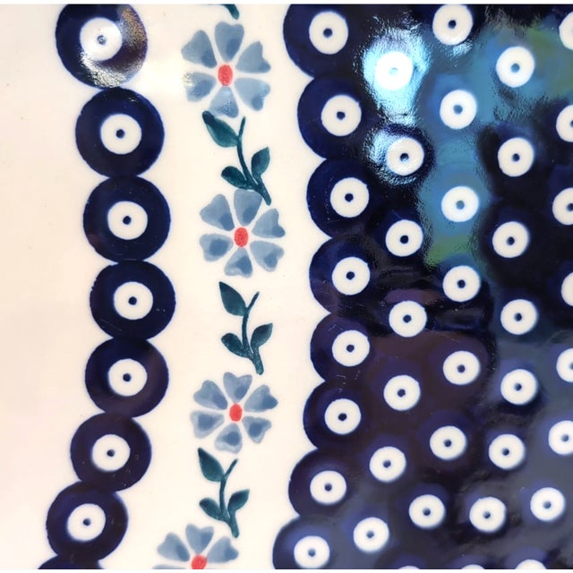 2020s Polish Pottery Fish Serving Platter Hand Made Manufaktura Boleslawiec Poland New For Sale - Image 5 of 12