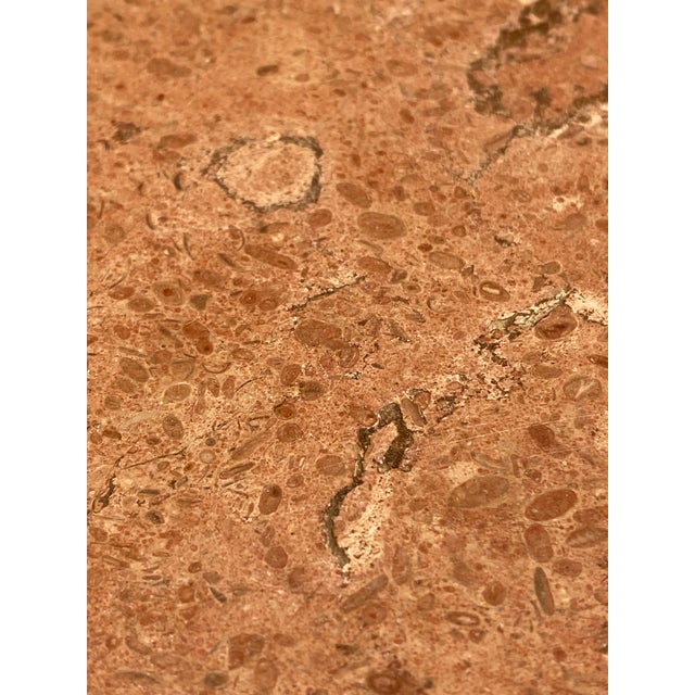 Iron + Marble French Art Deco Poillerat-Style Wall-Mounted Console Table For Sale - Image 18 of 18