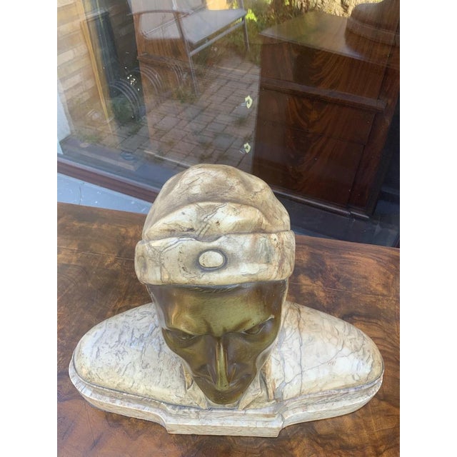 Marble Bust of the Italian Poet Dante Alighieri, 1900 For Sale - Image 12 of 15