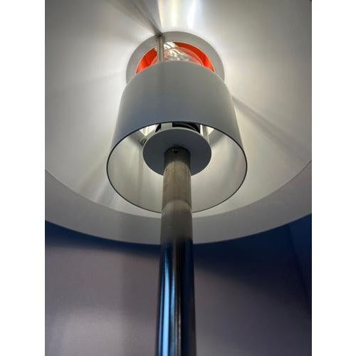 Orange White and Orange Trapez Table Lamp by Christian Hvidt for Nordisk Solar For Sale - Image 8 of 11