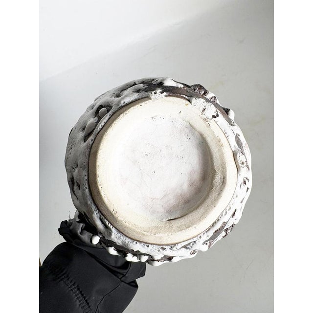 White and Green Vase from Vallauris, France, 1960 For Sale - Image 6 of 13