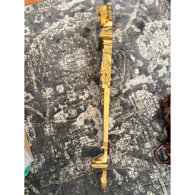 1970’s Egyptian Revival Gilt Wood Wall Decor For Sale - Image 11 of 12