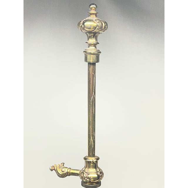 Mid 20th Century Stiffel Brass 3-Light Bouillotte Table Lamp With Black Tôle Shade For Sale In New York - Image 6 of 12