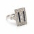 Vintage Art Deco Platinum Sapphire & Diamond Ring, Size 6.5 For Sale - Image 4 of 6