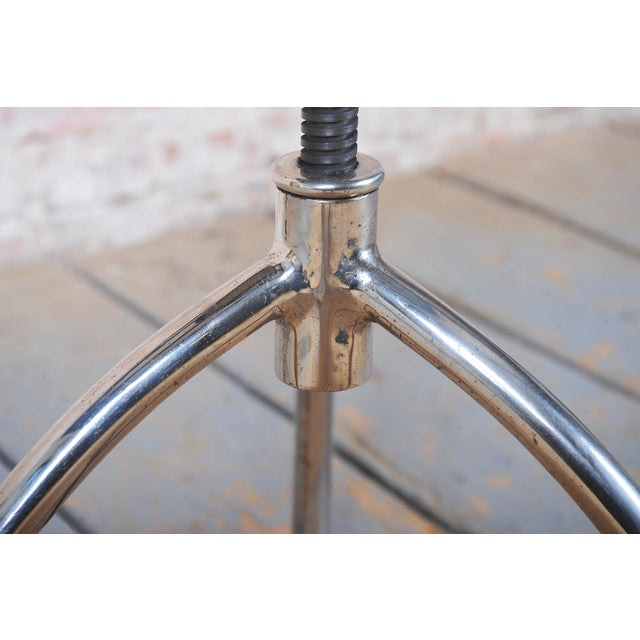 Silver Czech Bauhaus Piano Stool in Chrome-Plated Steel, 1930s For Sale - Image 8 of 9