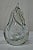 Glass Hand Blown Clear Glass Pear Paperweight For Sale - Image 7 of 10