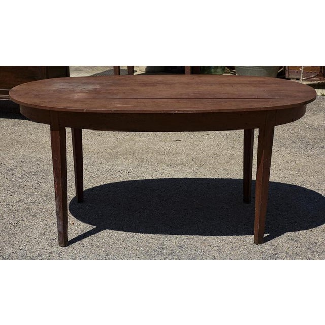 Oval Table in Cherry Wood with Pin Base, 1800s For Sale - Image 9 of 9