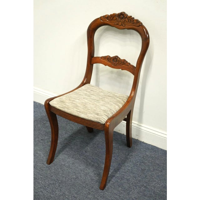 Duncan Phyfe Tell City Solid Mahogany Traditional Duncan Phyfe Style Rose Back Dining Side Chair 4563 For Sale - Image 4 of 10