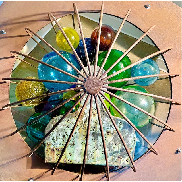 Abstract "Thermotaxis" Steel and Glass Sculpture by Richard Jolley (B. 1952) For Sale - Image 3 of 11
