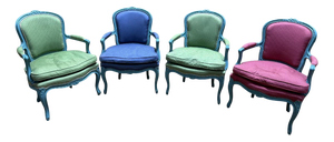 Louis XV Style Cabriolet Armchairs, Set of 4