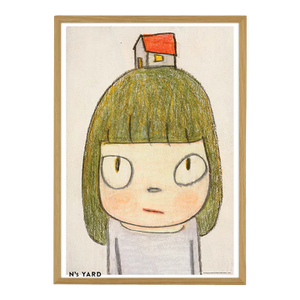 Yoshitomo Nara, Thinking My Home, 2021 - Oak Frame
