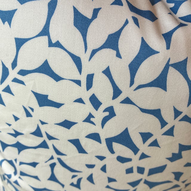 Boho Chic Plush Adorable Pillows With Bow Ties Stroheim Mathilda Blue For Sale - Image 3 of 6