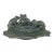 Vintage Green Cast Iron Frog Bird Feeder or Bath For Sale