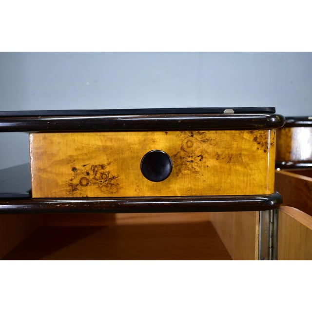 Wood Bedside Tables by Jindrich Halabala, Former Czechoslovakia, 1940s, Set of 2 For Sale - Image 7 of 18
