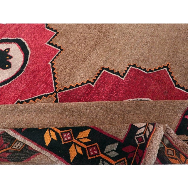 Textile Galerie Shabab Collection Mid-20th Century Handmade Turkish Anatolian Tribal Room Size Carpet For Sale - Image 7 of 8