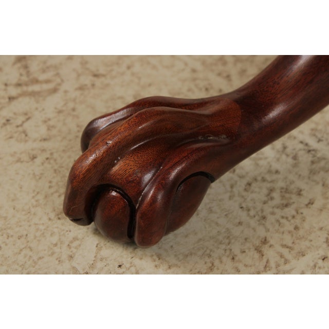 Ethan Allen Banded Mahogany Clawfoot Dining Room Table For Sale - Image 9 of 18