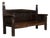 18th Century Spanish Rustic Oak Bench With Carved Panels and Dark Patina For Sale