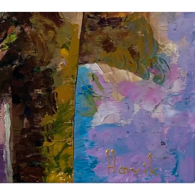 Textile 1980s Hovik Expressionist Oil Painting on Canvas of an Elephant For Sale - Image 7 of 7