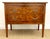 A Late 20th c. Two Drawer Walnut Commode by Lewis Ferrel Mittman with a Banded Harlequin Parquetry Inset Top, Sides &...