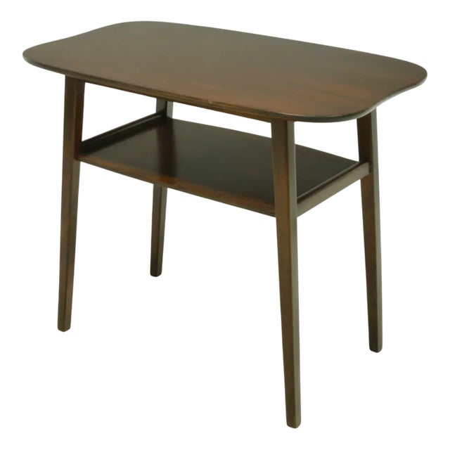 Mid-Century Modern German Oak Side Table, 1960s For Sale