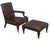 Ralph Lauren Regency Library Chair and Ottoman For Sale - Image 12 of 13