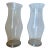 Pair, Monumental 19th Century American Blown Glass Hurricane Candle Shades 22.5" For Sale