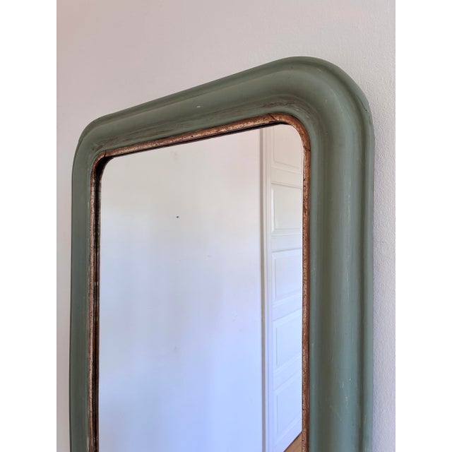Large Antique French Louis Philippe Mirror – Green and Gold, Late 19th Century For Sale - Image 6 of 9