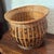 Rustic Vintage Wicker Planter Basket With Burnt Bamboo Ribs For Sale - Image 3 of 5
