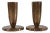 Danish Art Deco Fluted Candlesticks in Bronze, Denmark, 1930s-1950s, Set of 2 For Sale