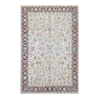 1970s Old Persian Kerman Area Rug 7’1″ X 10’8″ For Sale