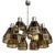 Art Deco German Chandelier in Yellow Glass and Metal, 1930s For Sale