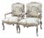 Kreiss Collection Parcel Gilt Carved French Bergere Chairs - A Pair For Sale