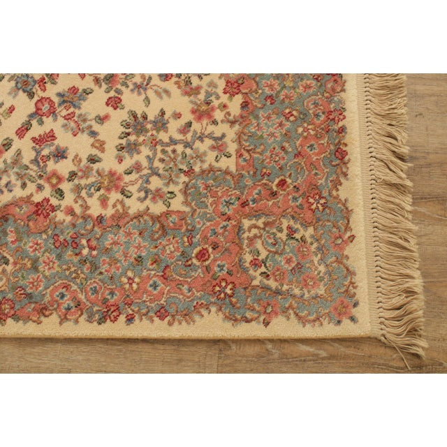 1980s Karastan Ivory Kirman 9'11"x 5'9" Wool Rug For Sale - Image 5 of 13