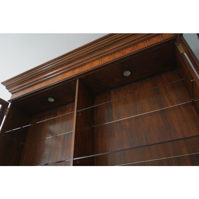 Theodore Alexander Theodore Alexander Inlaid Mahogany Large China Cabinet For Sale - Image 4 of 18