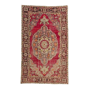 Vintage Turkish Oushak Rug, 05'10 X 09'06